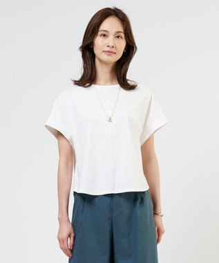 J.PRESS LADIES S 【2WAY】コットンスムース フレンチスリーブ カットソー