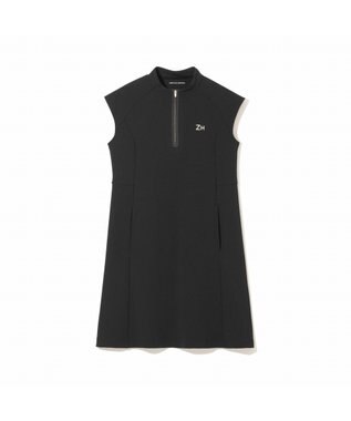 ZERO HALLIBURTON 【吸水速乾・UVケア】 フレンチスリ―ブモックネック鹿の子ワンピース ZHG-W5S4b 82978 ブラック
