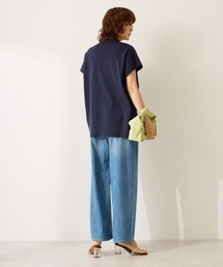 AMERICAN HOLIC フレンチスリーブＶネックニットカーディガン Navy