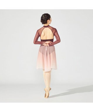 Chacott 【Nela ライン】ロングスリーブレオタード マホガニー