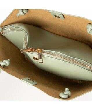 UNBILLION カシュカシュ cachecache / 横長バスケット型2wayトートバッグ グリーン