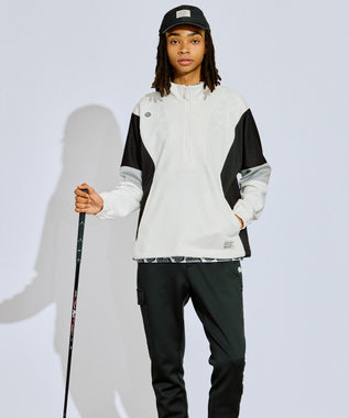 PW CIRCULUS 【MEN】カラーブロッキング プルオーバー ゴルフ ホワイト系