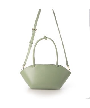 UNBILLION カシュカシュ cachecache / 横長バスケット型2wayトートバッグ グリーン