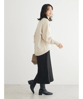 Green Parks ＭｉｘカラーＶネックニットプルオーバー Light Beige