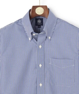 J.PRESS MEN 【PREMIUM PLEATS / 形態安定】ギンガムチェック ドレスシャツ / B.D. ネイビー系3