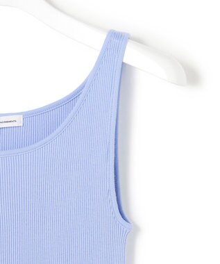 23区 【新色追加】オーガニック コットンリブ タンクトップ スカイブルー系