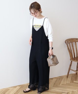 AMERICAN HOLIC レースキャミサロペット【WEB限定カラー有り】 Black