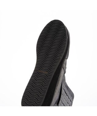 MODE ET JACOMO <D'ICI>ドレープワイドベルトショートブーツ グレーメタリック