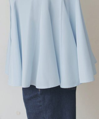 Tiaclasse ボリュームフレアブラウス サックス
