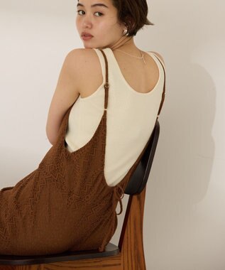 AMERICAN HOLIC レースキャミサロペット【WEB限定カラー有り】 Brown