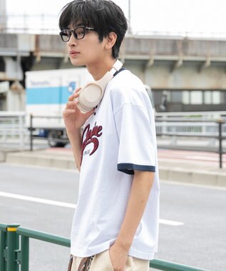 WEGO 【機能T/ユニセックス着用ITEM/MLサイズ展開】接触冷感グラフィックヘンリーBIG　T（SS） ホワイト