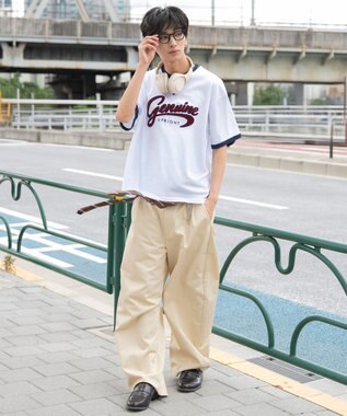 WEGO 【機能T/ユニセックス着用ITEM/MLサイズ展開】接触冷感グラフィックヘンリーBIG　T（SS） ホワイト