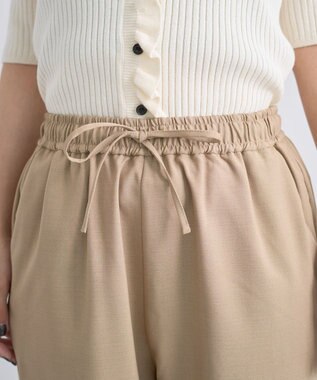 Green Parks 裾スリットイージーフレアパンツ Beige