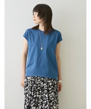 AMERICAN HOLIC 接触冷感フレンチスリーブカットプルオーバー Blue