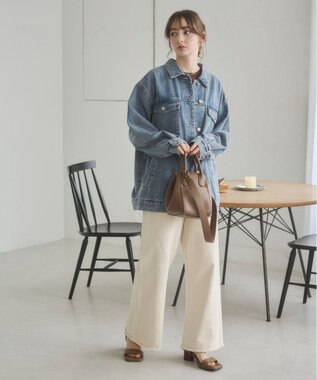 WEGO 【ANGIE VINTAGE】オーバーサイズデニムジャケット ブルー