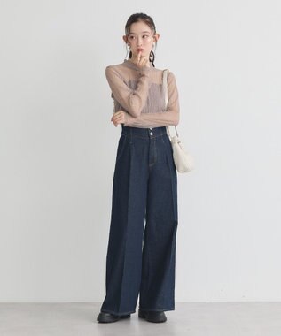 earth music&ecology レースドッキングプルオーバー Mocha