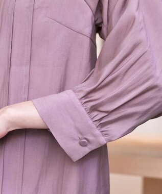 Tiaclasse 【洗える】シアーピンタックブラウス ピンク