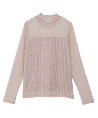 earth music&ecology レースドッキングプルオーバー Pink