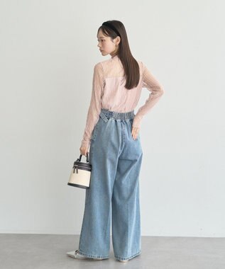 earth music&ecology レースドッキングプルオーバー Pink