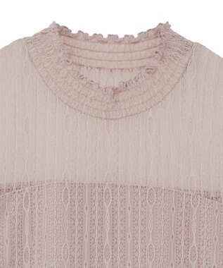 earth music&ecology レースドッキングプルオーバー Pink