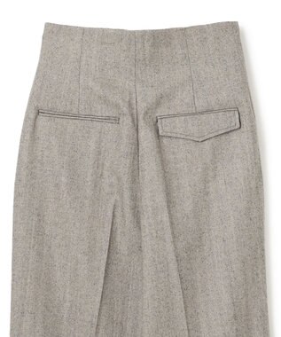 BEIGE， NATION / ウールヘリンボーンタックワイドパンツ C.Gray