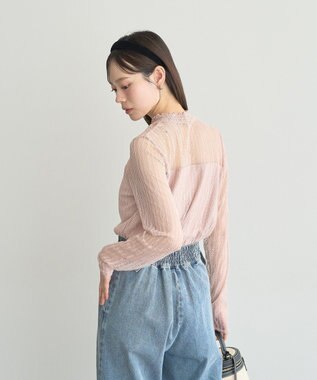 earth music&ecology レースドッキングプルオーバー Pink