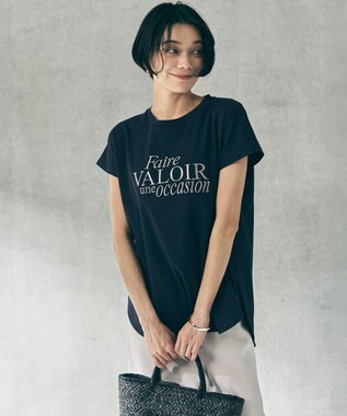 UNFILO BEAUTY FORM-T cotton ロゴ フレンチスリーブ Tシャツ