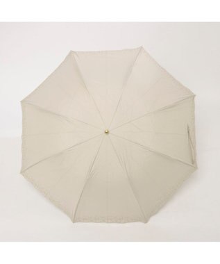 UNBILLION カシュネ cachenez / PUフラワーボーラー刺繍トップレス2段折りたたみ傘 ベージュ
