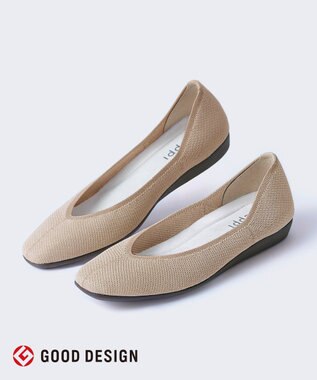 steppi 【洗える/撥水】 トリムスクエア パンプス ベージュ