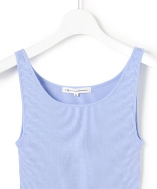23区 【新色追加】オーガニック コットンリブ タンクトップ スカイブルー系
