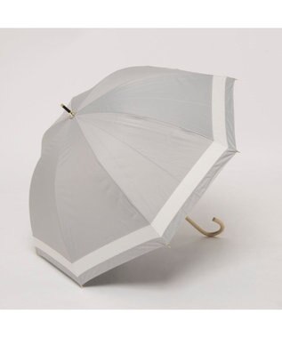 UNBILLION カシュネ cachenez / 【晴雨兼用】【日傘】UV カット率99％以上 PU切り継ぎボーダーバルーンショートパラソル GY