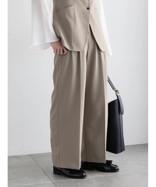 Te chichi 2タックワイドパンツ【AOYAMA FASHION ASSOCIATION × Te chichi】 モカ