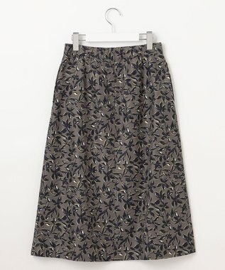 J.PRESS LADIES S 【洗える】ボタニカルプリント スカート カーキ系5