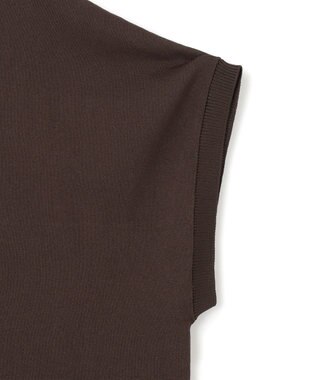 UNFILO スゴ機能美 ロゴフレンチスリーブ ニット ブラウン