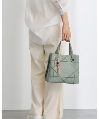 MioFIRANO カジュアルシッククロスラインハンドバッグ 2WAY チャーム付き　FIRANO フィラノ GREEN