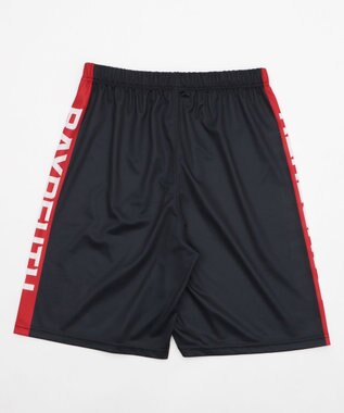 WEGO 【ユニセックス着用ITEM/ウエストゴム/MLサイズ展開】メッシュライングラフィックショーツ ブラック