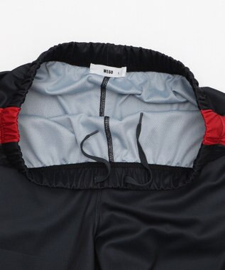 WEGO 【ユニセックス着用ITEM/ウエストゴム/MLサイズ展開】メッシュライングラフィックショーツ ブラック