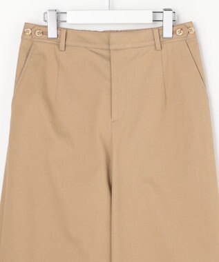 J.PRESS LADIES S チノストレッチ ワイドパンツ ベージュ系