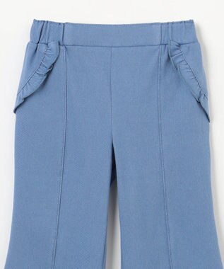 組曲 KIDS 【80-100㎝】フレアーデニムニット パンツ サックスブルー系