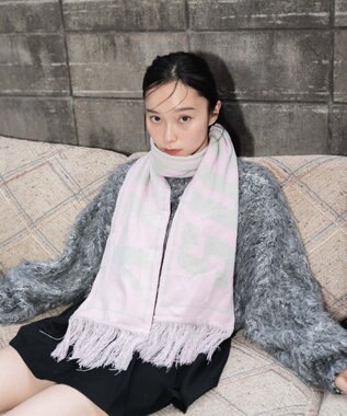 WEGO 【ユニセックス着用ITEM】ロゴマフラー ライトピンク