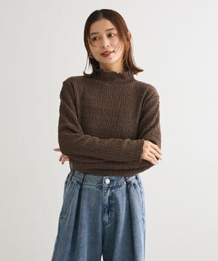 Green Parks ・Ｐｅｔｉｔ　Ｆｌｅｕｒ　ジャガードハイネックロンＴ Brown