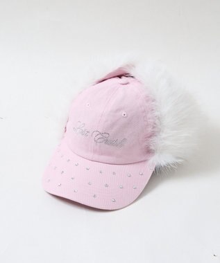 WEGO ラインストーンドッグイヤーキャップ ライトピンク