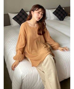 Green Parks 前後２Ｗａｙ　シフォンプリーツチュニック Beige