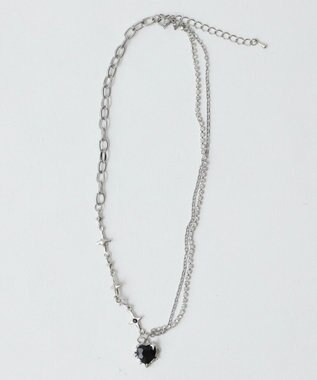 WEGO Lハートモチーフ2連ネックレス 柄2