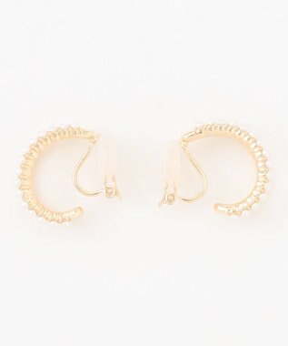 組曲 パールライクメタルアーチ イヤリング ゴールド系