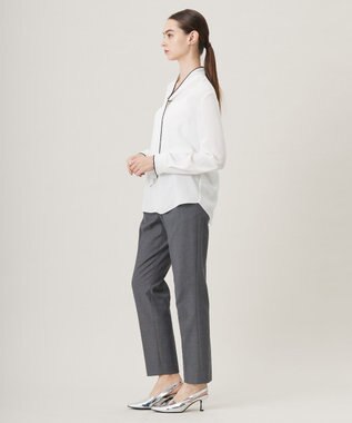 ICB L 【接触冷感・UVケア・撥水・洗える】LooseWeave テーパードパンツ チャコール系