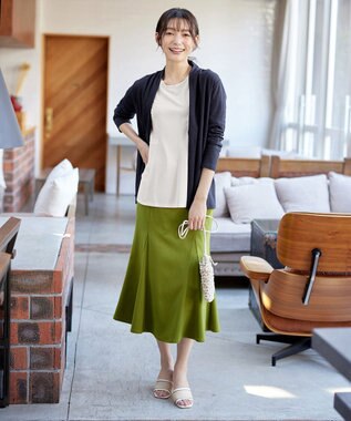 Tiaclasse L 【洗える】マトンスリーブカットソートップス オフホワイト