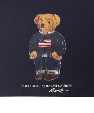 MOONBAT 【キッズ】POLO RALPH LAUREN(ポロ ラルフローレン) ポロベア 晴雨兼用 折りたたみ傘 カラーコンビ ビニール窓 サックスブルー