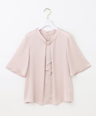 ANY SIS 【洗える】メタルパーツボウタイ ブラウス スモーキーピンク