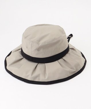 TOCCA 【UV99%以上カット・吸水速乾・抗菌防臭・洗える・サイズ調整可・強撥水】FRILL RAIN HAT レインハット ベージュ系